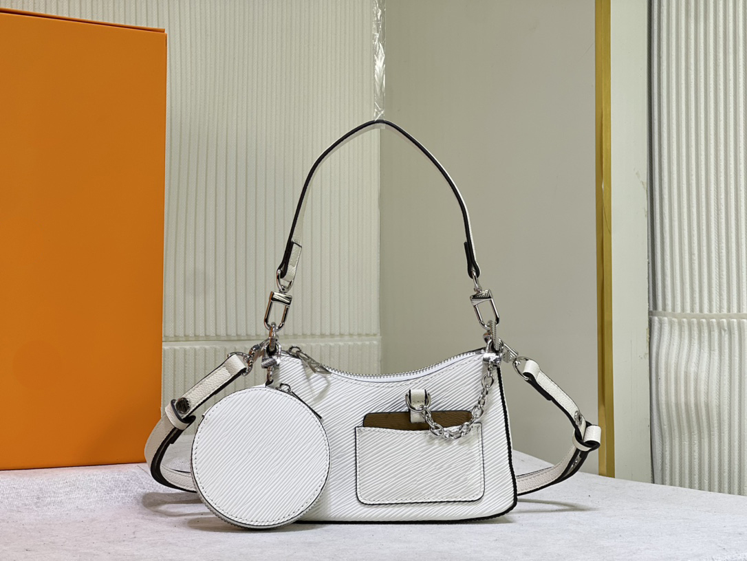 

2023 Designer Luxury One Shoulder Bag Tote with Coin Purse 20998, White