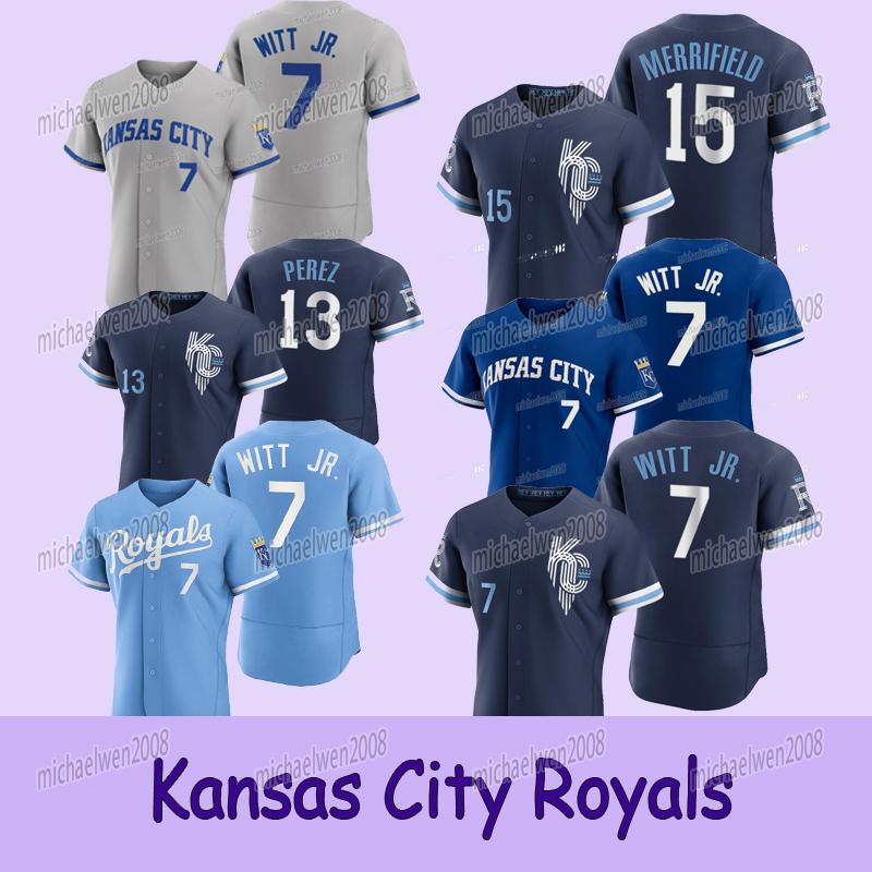 

7 Bobby Witt Jr. Royals Jersey Drew Waters Kyle Isbel Edward Hernandez Samad Taylor Nick Pratto Pasquantino Nicky Lopez Salvador Perez Hunter Dozier Josh Taylor, Black