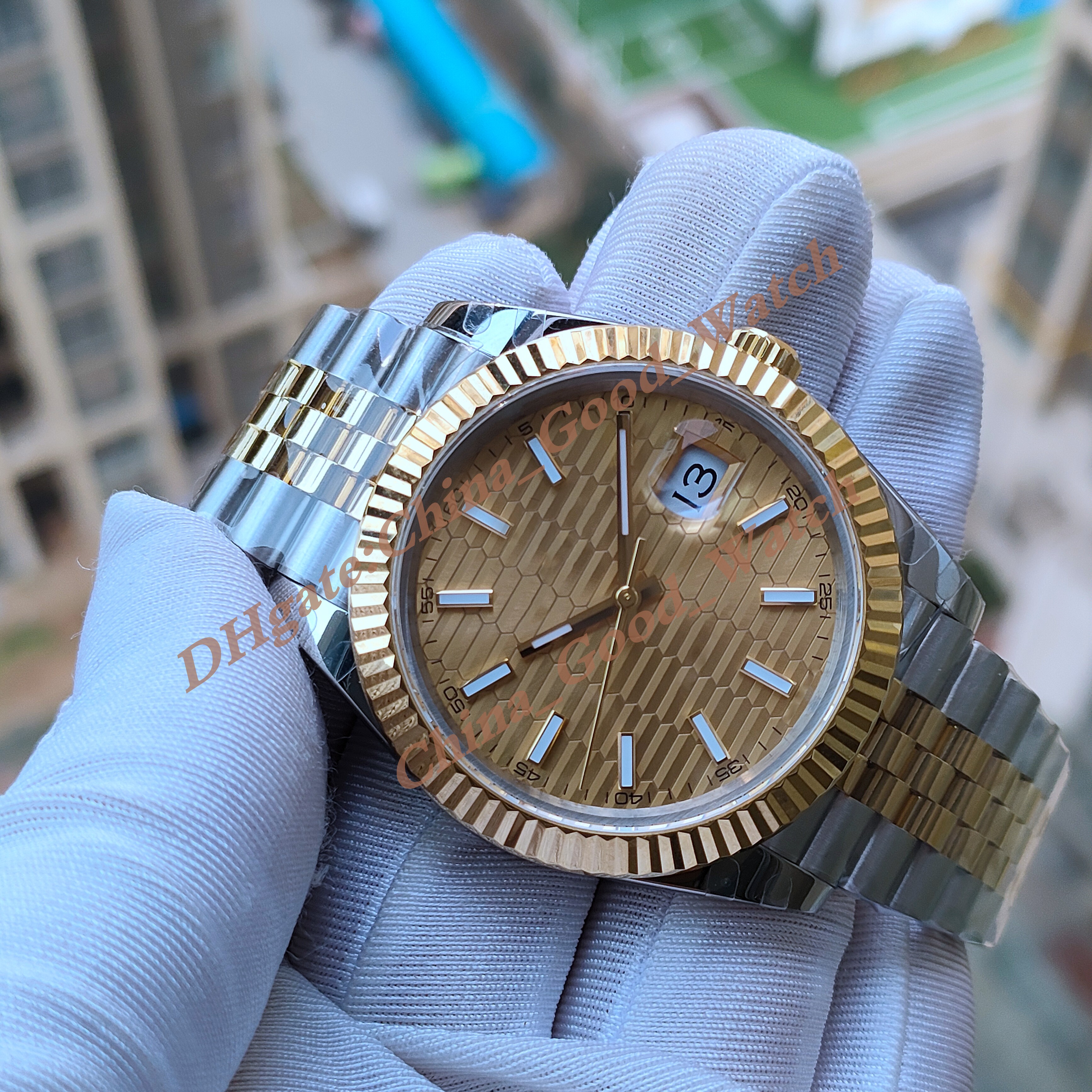 

16 Style 41MM BPF Factory Watches of Men's Watch Tow Tone Gold Stainless Steel Strap Automatic Movement Date Calendar Luminous Sapphire Wristmatches Original Box