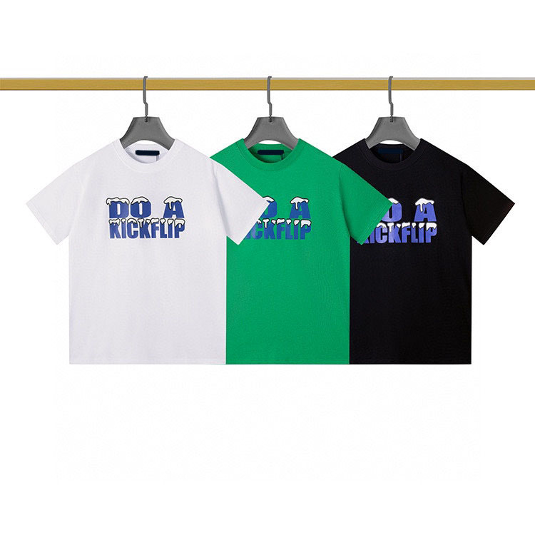 

Men's T-Shirts Round neck embroidered and printed polar style summer wear with street pure cotton e2e