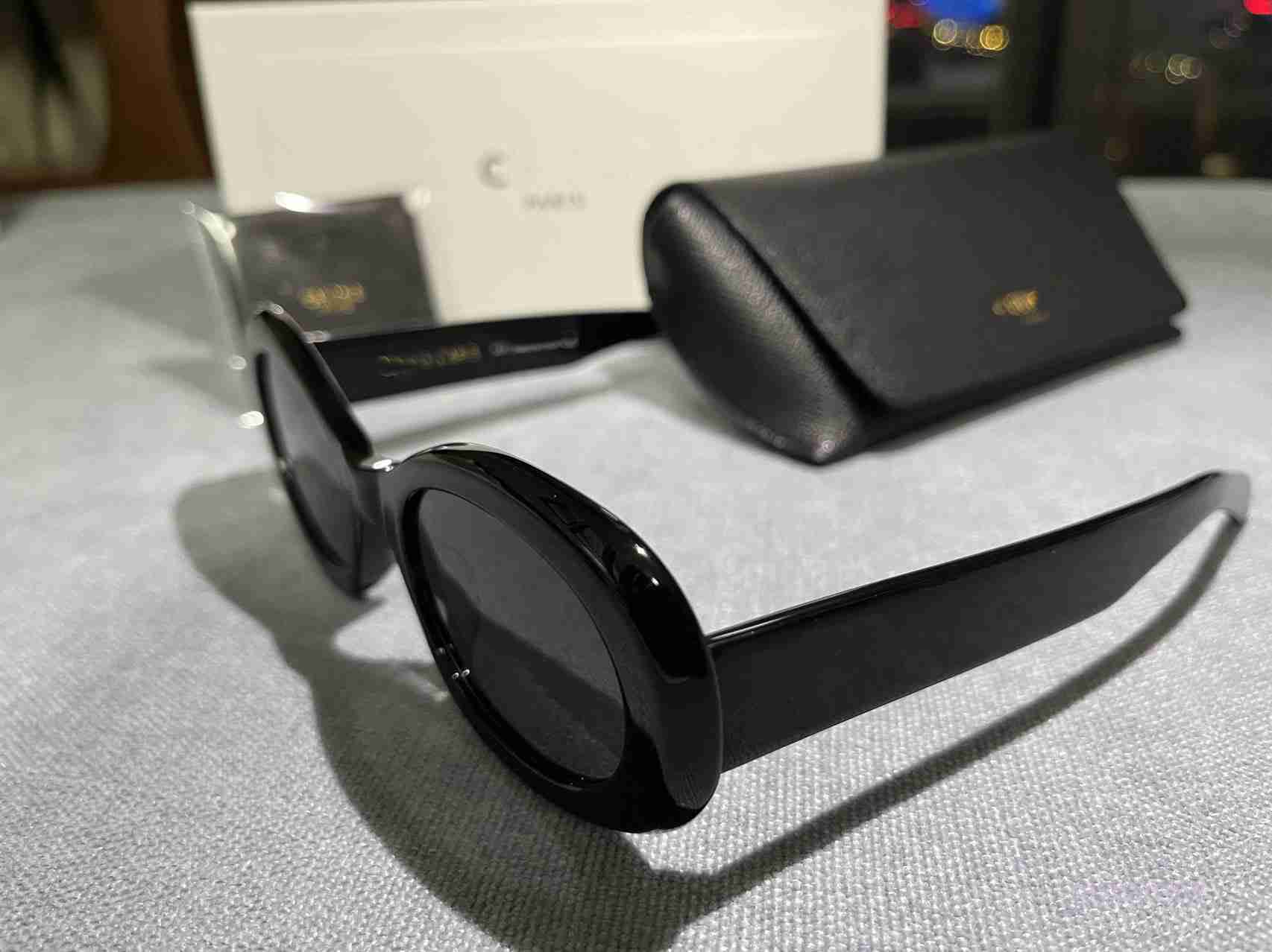 

23ss Retro Cat's Eye Sunglasses for Women Ce's Arc De Triomphe Oval French Street