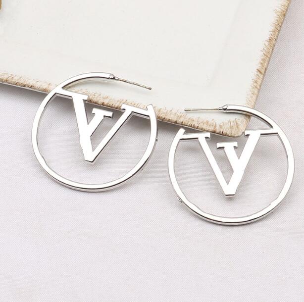

Mixed 18K Gold Plated Luxury Brand Designers Dangle Stud 925 Silver Round Geometric Women Crystal Rhinestone Long Earring 7style