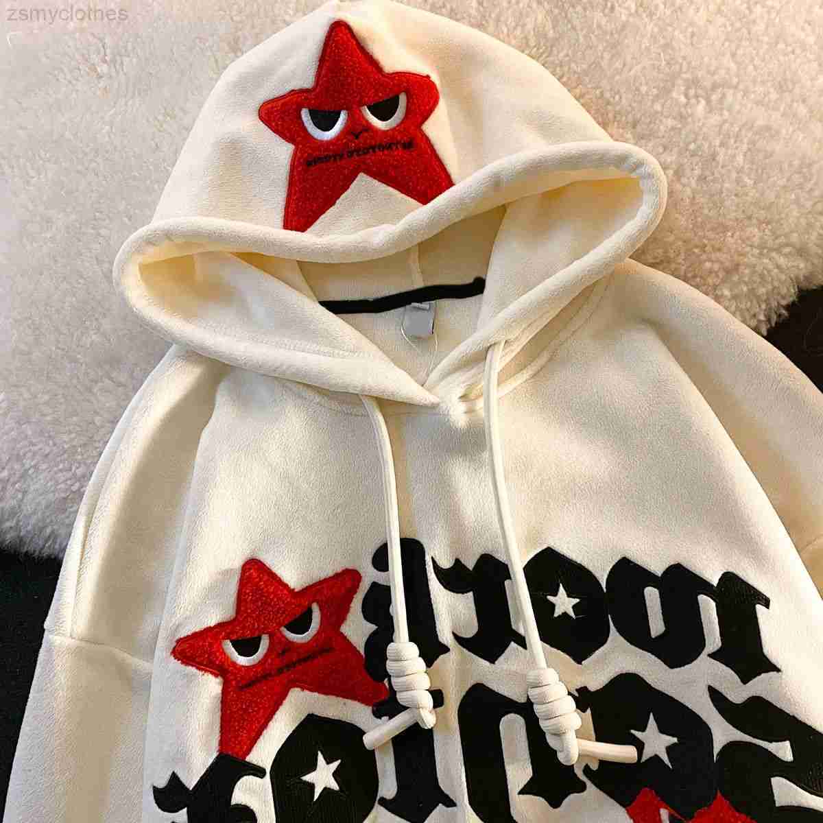 

Men's Hoodies Sweatshirts Y2k Hooded Sweatshirt Hip Hop Five Pointed Star Oversized Hoodie Men Women 2023 New Fashion Casual Punk Loose Jacket Streetwear