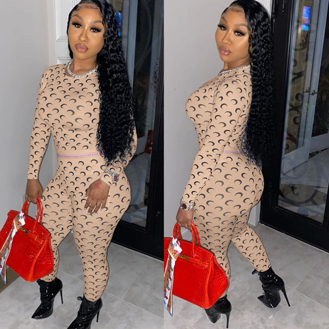 

Womens Casual Dress tracksuit Long Sleeve Marine Serre Sets Leggings Pants Bottoming T Shirt Women Overlapping Half moon Tight Top Tees Girl t-shirt, 10