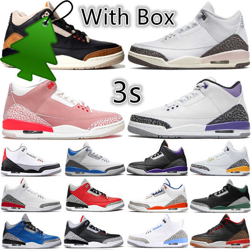 

with Low Box Men Basketball Shoes 3s Jumpman 3 Neapolitan Dark Iris Rust Pink Desert Elephant Kumquat Shady Cardinal Red Mens Trainers