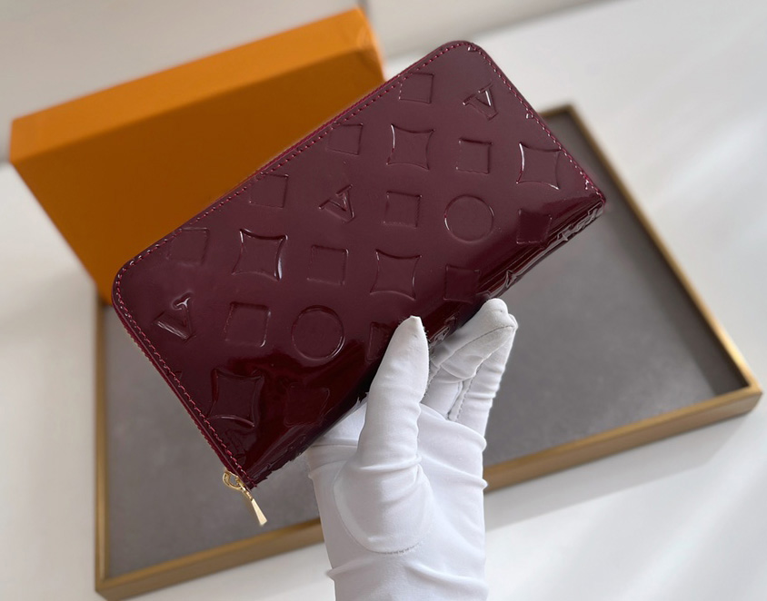 

Fashion designer wallets luxury Zippy purse men women patent leather clutch Highs quality flower letter coin purses embossed card holders original box dust bag, 60017#monogrames