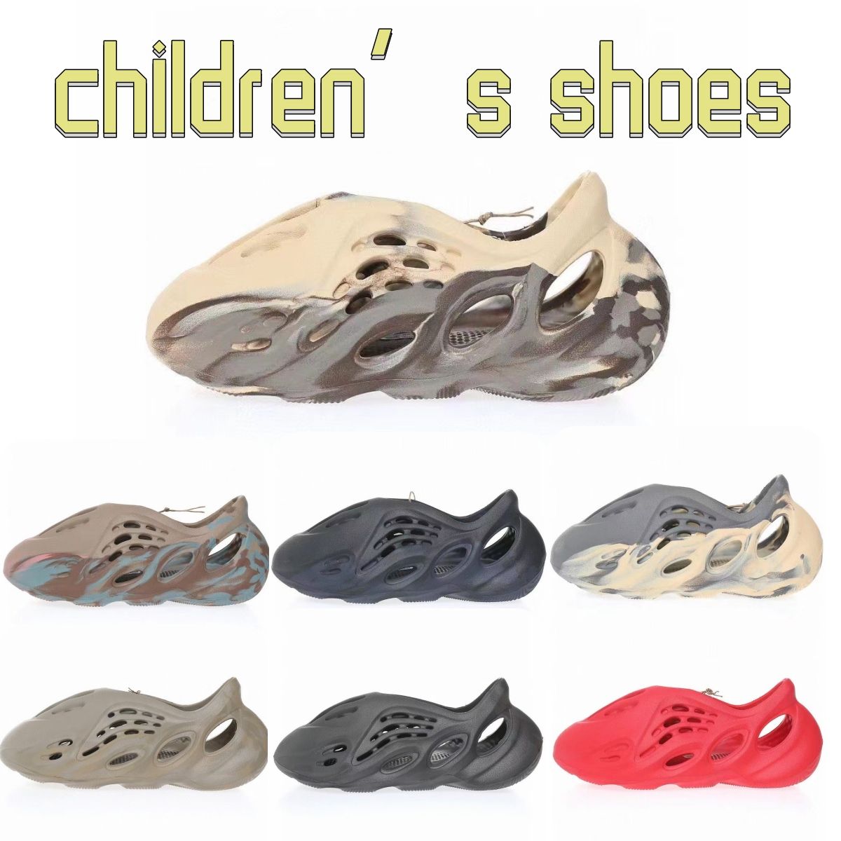 

kids shoes slide runner tainers foam slipper baby boys girls designer slippers black shoe youth sneakers toddler children kid infants fashion grey 74sE#, Multi-color