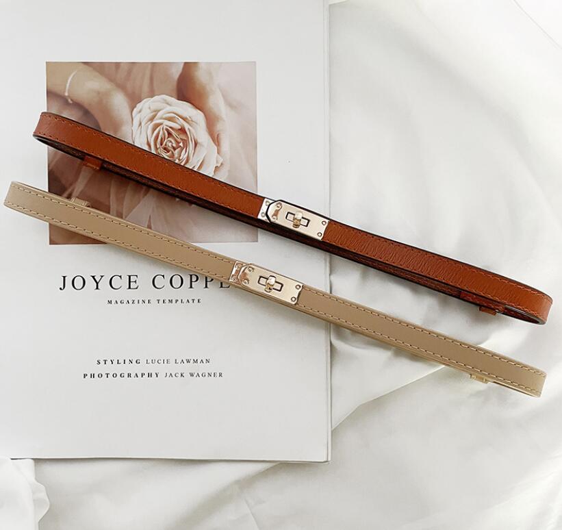 

010# Designers Belts For Women Fashion Leather Letter Buckle Belt Womens Waistband High Quality Girdle Ladies Cintura Ceintures, 1.3cm