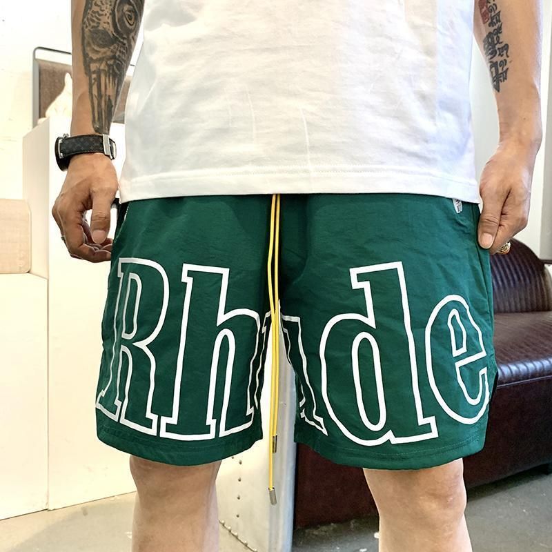 

RH Designer men limited rhude shorts summer swim short knee length hip hop high street sports training beach pants mens elastic waist Mesh Sweatpants SHOP33, Don't shoot(non-delivery)