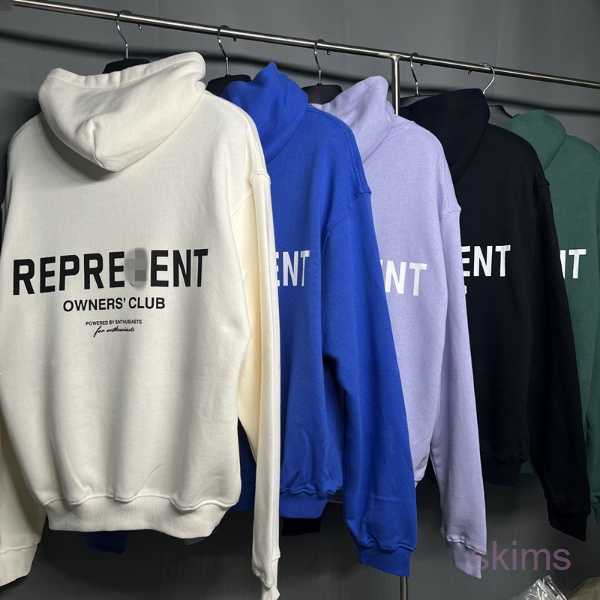 

23ss Men' Hoodies Sweatshirts OWNERS CLUB Simple Letter Print Street Sweater couple top 100%cotton, Apricot