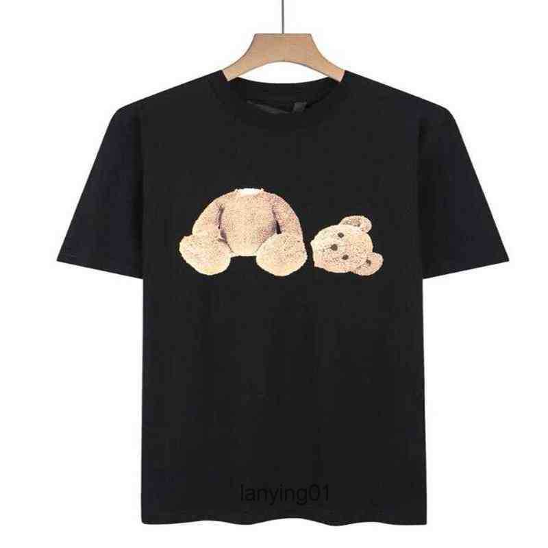 

Fashion Summer Men and Womens T-shirts Mans Palms Stylist Angel t Shirt Tee Guillotine Bear Printed Short Sleeve Truncated Bears A286d, White