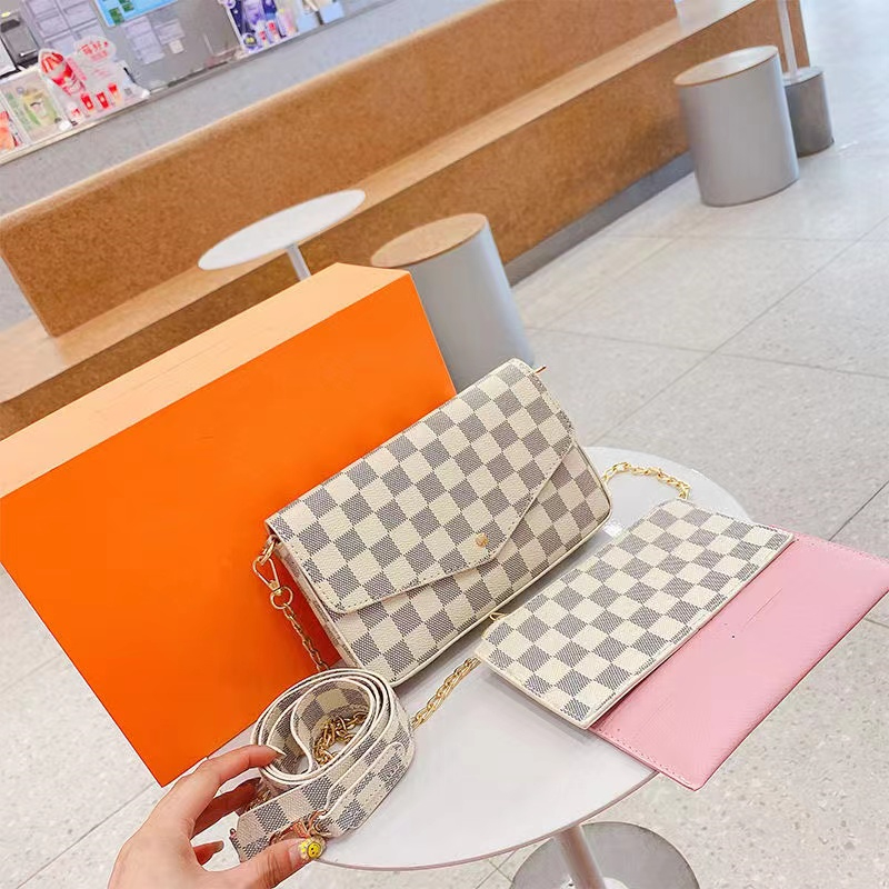 

2023 Fashion Style Women Credit Purse Handbags Female Shoulder Bag New Designer Gold Chain Crossbody Bags Leather Flower Printed Multi-Color Coin Bag