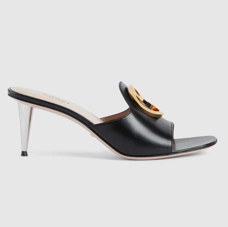 

2023 G Blondie luxury Sandals Designer women Flip flops Slipper Fashion Genuine Leather slides Metal Chain Ladies Casual shoes with box 32