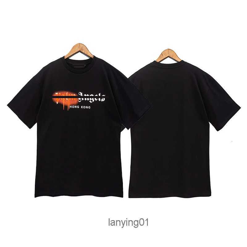 

Designer Pa T-shirt Luxury Tees Print Palms t Shirts Mens Womens Angle Short Sleeve Hip Hop Streetwear Tops Clothing Clothes