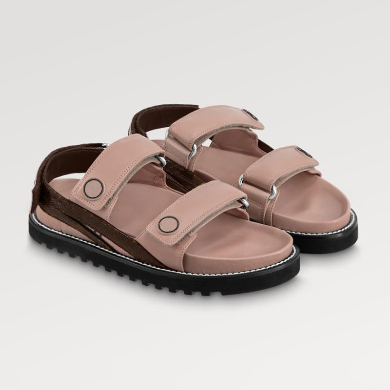 

Paseo Flat Comfort Sandals For Women Leather Slides Letter Printed Slippers, Blue