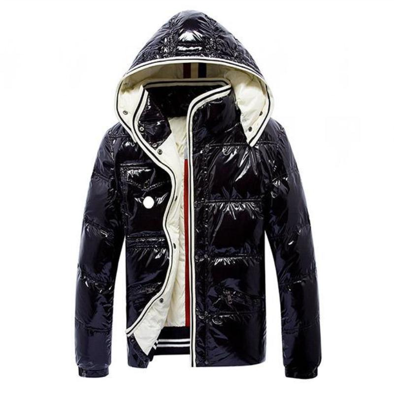 

Down Jackets Classic Fashion Shine mens down jacket Chest Pocket Logo coat France Luxury Brand coats Size 1--5 Jtaqa, Black