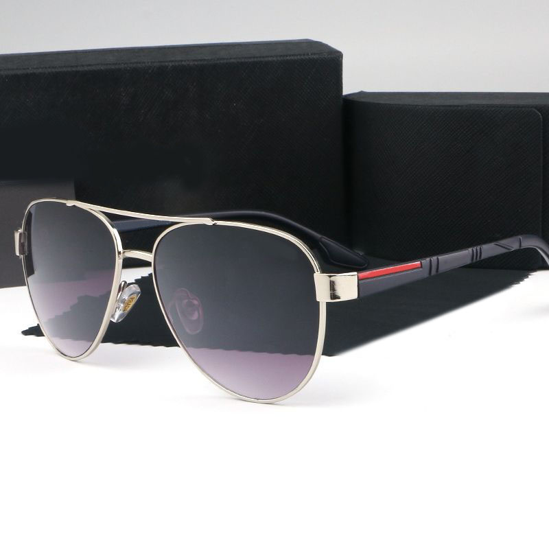 

Metal sunglasses beach womens designer glasses large full frame lunette de soleil beach polarized uv protection luxury sunglasses designer PJ024 Q2