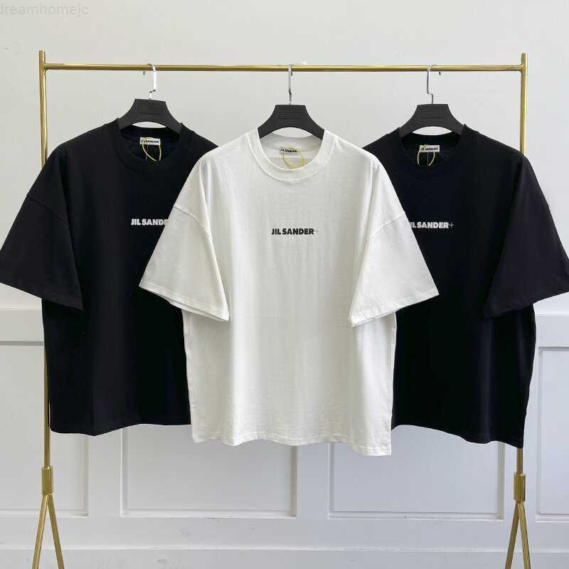 

Jil sander oversized loose unisex high-quality cotton t-shirt new 2023 0304, Black