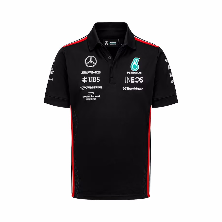 

Mercedes AMG Petronas F1 2023 Team Polo - Black, 2023 max verstappen t-shirt
