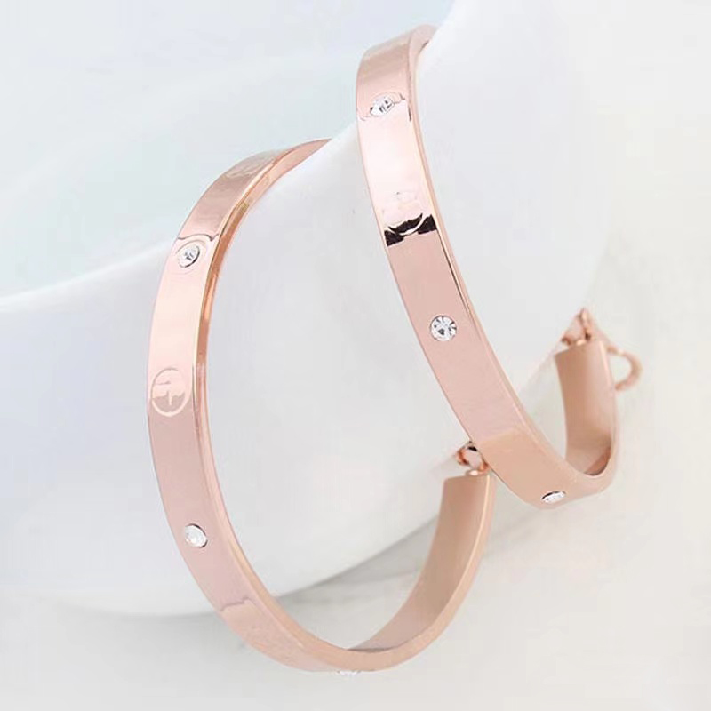 

gold color plated hoop 4.6cm hoop earrings for women wedding bridesmaid jewelry fashion gift