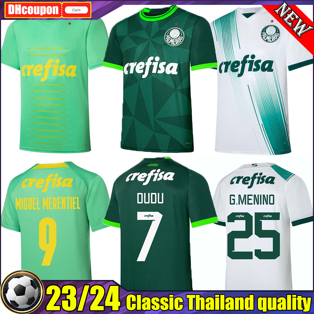 

2023 2024 Palmeira adult soccer jerseys DUDU RONY G.GOMEZ Palmeira football shirts G.MENINO GIOVANI R.VEIGA jersey 23/24 player version, 10
