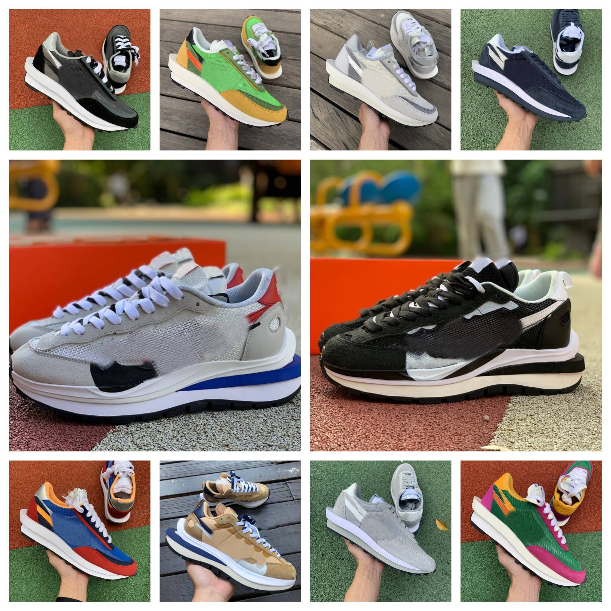 

SACAis Running ShOes VaporWaffle Waffle LDV Fragment Cool Grey Blue Void Orange Blaze Sesame Black Team Royal Gum Sail Summit White Nylon Mens Women trainer Sneakers, Shoe lace