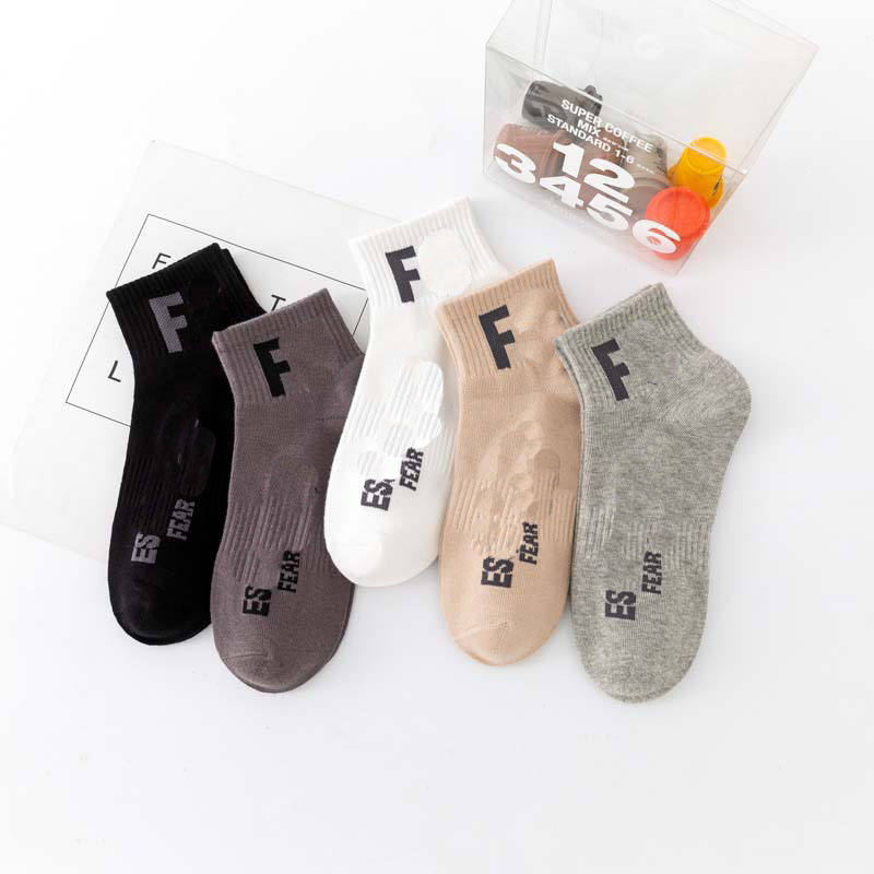 

Mens Socks Fashion Men's Women's High Street Short Sock Black Grey Streetwear, White