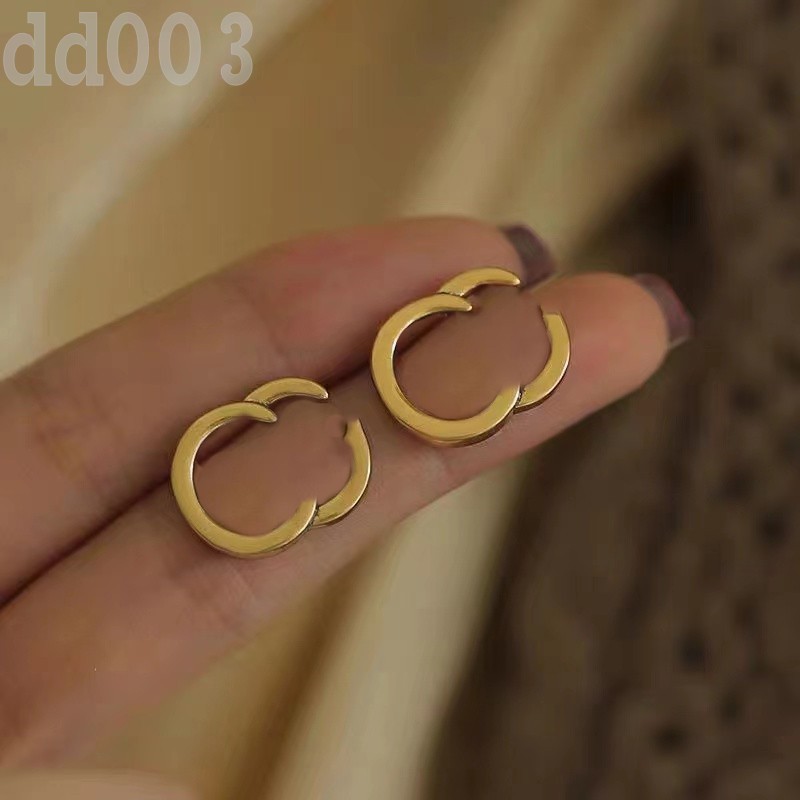 

Retro mens luxury studs Earrings Designer for Women fashion lady chic retro g double letter shape classic alloy ohrringe jewellry plated gold earring ZB016 E23