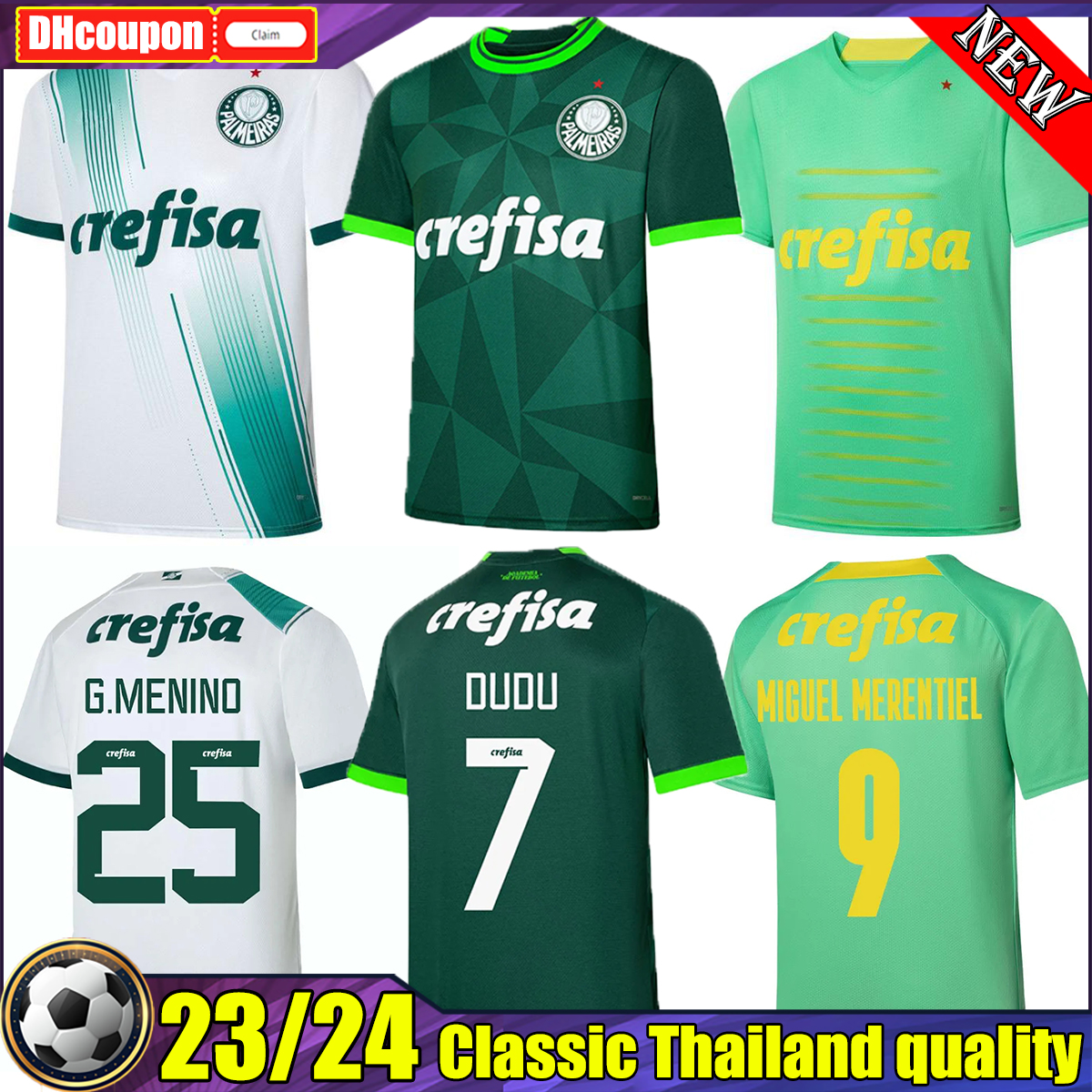 

2023 2024 Palmeira adult soccer jerseys DUDU RONY G.GOMEZ Palmeira football shirts G.MENINO GIOVANI R.VEIGA jersey 23/24 player version top thai quality, 02