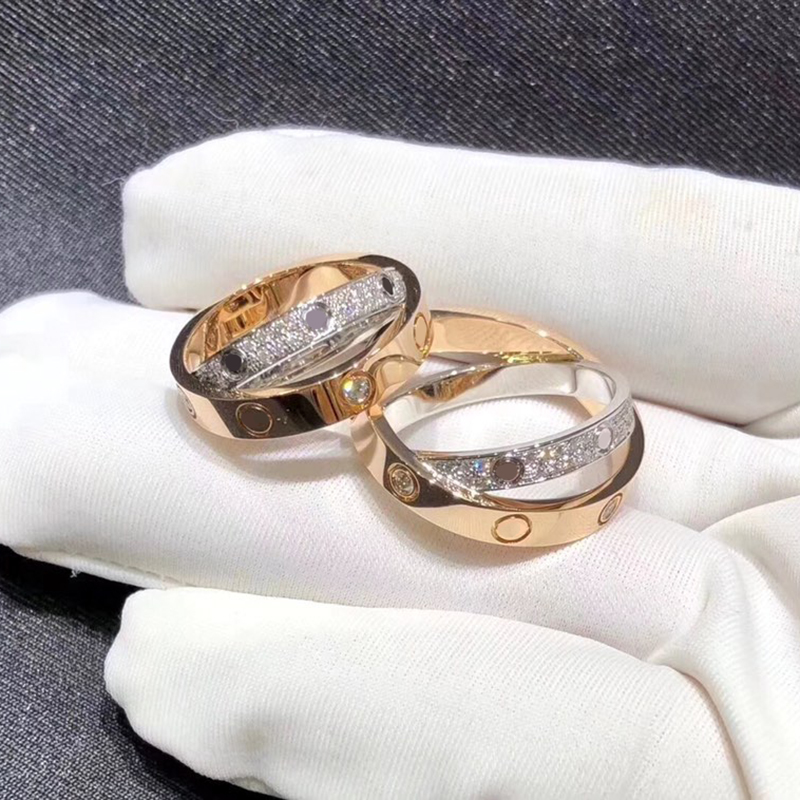 

Luxury Designer Rings Womens Rings Mens Rings Fashion Jewelry Classic Style Crossover Rings with Diamonds Engagement Anniversary Applicable good