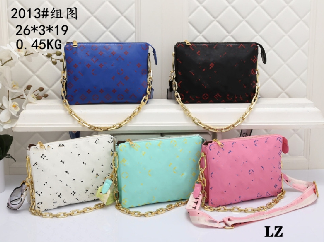 

High Quality Leather Coussi Bags WOC Chain Bag Women Luxury Fashion Designer Bags Women's Clutches Classic Girls Hand Shoulder Crossbody Bags Best selling bag, Green