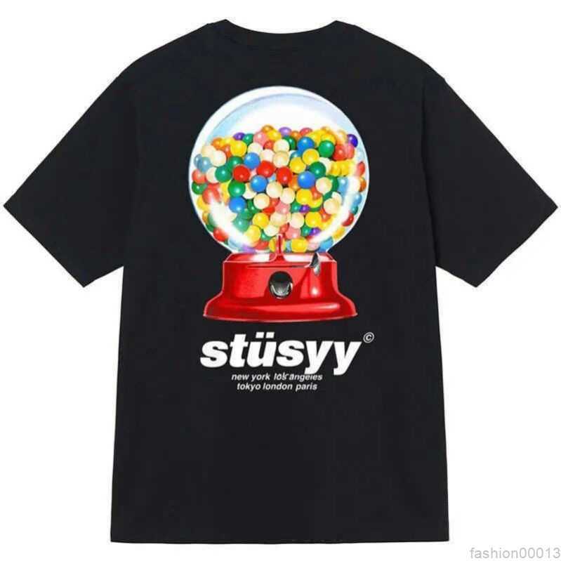 

Designer Luxury fashion brand stussys Classic Mens And Womens T Shirt Dice pattern printed alphabet Summer High Street Trend Tee De14SBHK, Beige