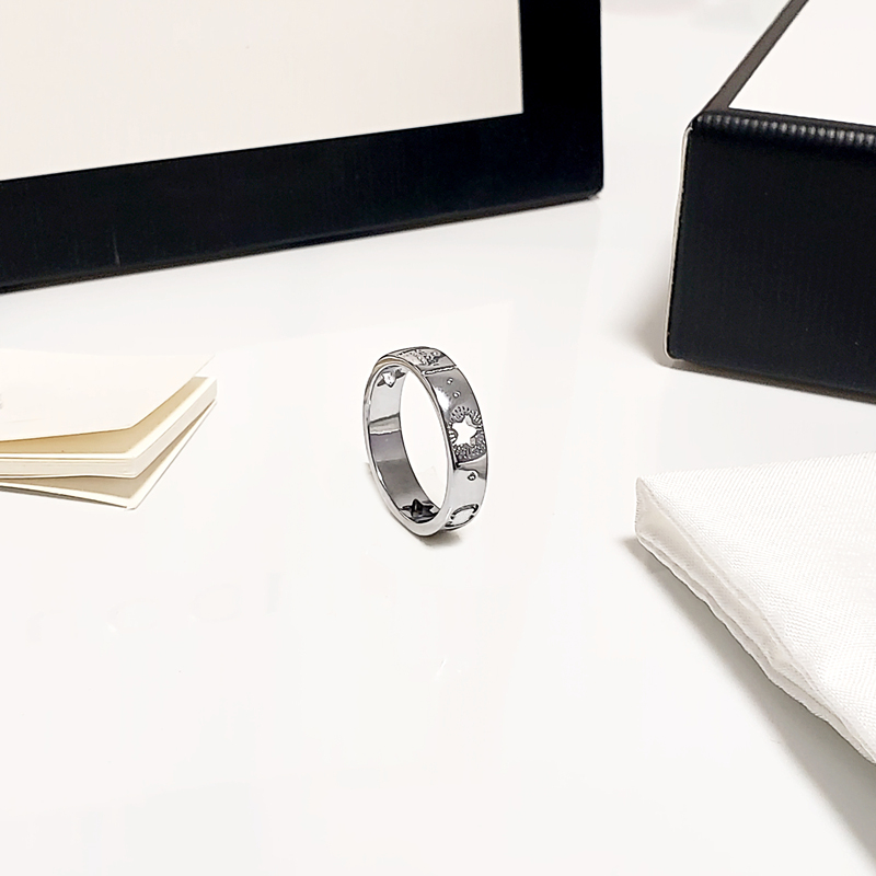 

New full of Diamond Star G Ring Designer Designed Titanium Ring Classic Jewelry Man and Woman Lover Ring for Valentine's Day