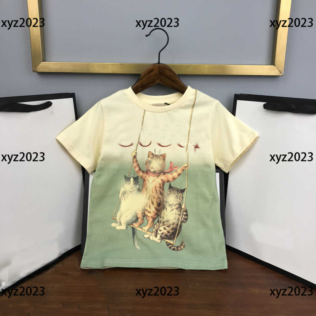 

Kids Short Sleeve Baby T-shirt Child Clothing Summer Animal swing pattern New Arrivals SIZE 100-160 CM Mar01, Multi