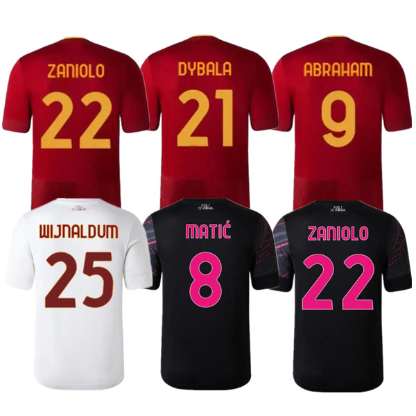 

DYBALA SOCCER JERSEYS ROMAES home final Pastore Abraham 2022 2023 WIJNALDUM totti Zaniolo MANCINI KUMBULLA men kids kit football shirts EL SHAARAWY
