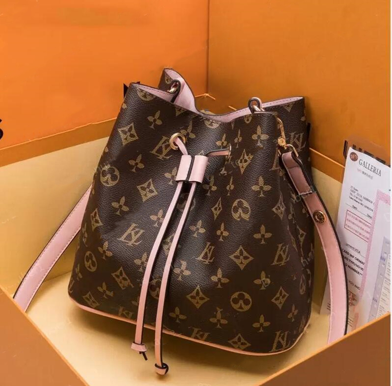 

Designer bags Leather Messenger Shopping Bag Lady Shoulder Bag Handbags Womens Bucket handbag Crossbody bags Evening tote bag Purse Casual Wallets, Brown