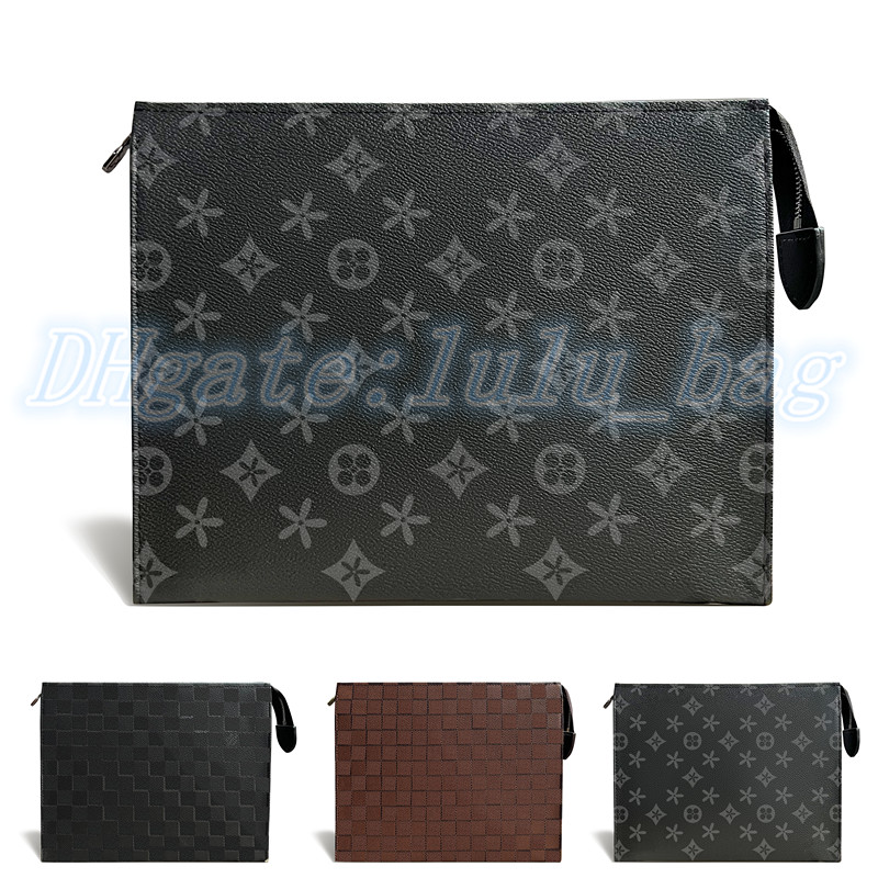 

top quality leather POCHETTE VOYAGE Shoulder Bag Women's men tote crossbody Cosmetic Luxury Designer Clutch MON0GRAM wallet handbags card pockets handbag Bags, Pool series pink