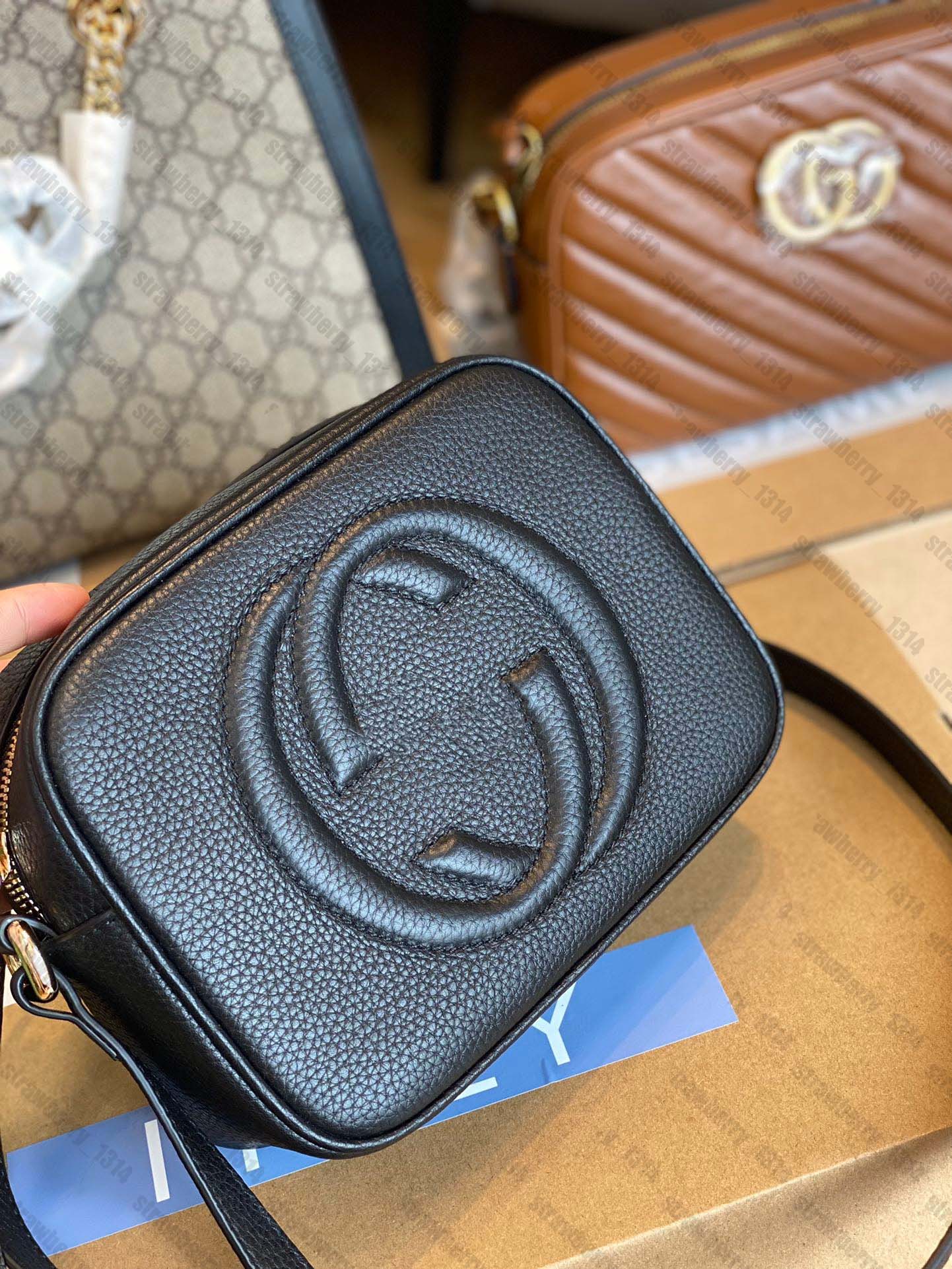 

2023 Designer Totes handbags Crossbody Wave Pattern Marmont Canvas Luxury leather strap Chain Messenger handbags Multi styles Shoulder cute purse, Sku_white(7)