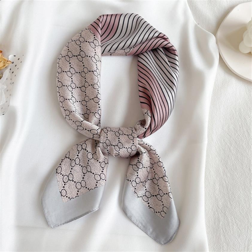 

Whole 4style 70 70cm Luxury Designer Grid Letters Scarves Silk Scarf Headband for Women Fashion Long Handle Bag Shoulder Lugga282z