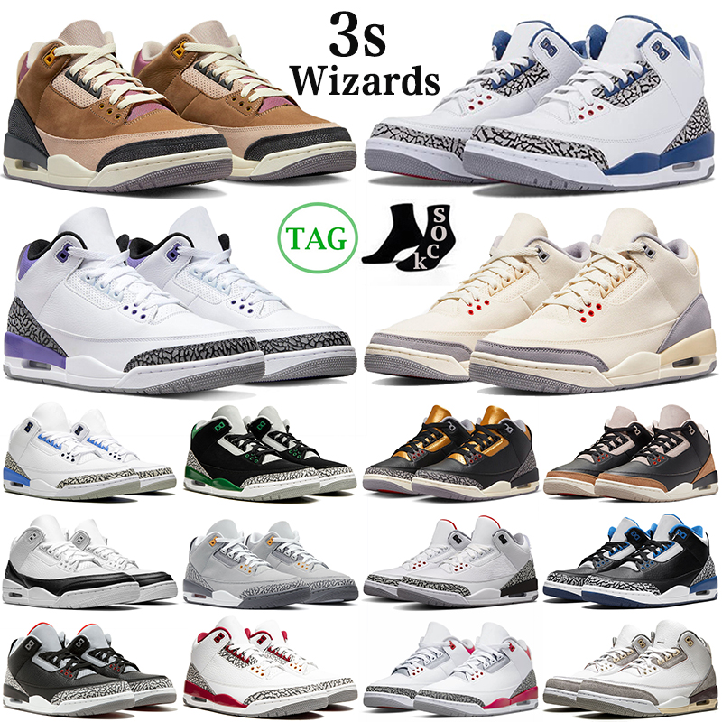 

3 3s Mens Basketball Shoes Wizards Archaeo Brown A Ma Maniere Desert Elephant Muslin Racer Blue Cardinal Red Black Cat Neapolitan Men Women Sports Trainers Sneakers, 3s tinker hatfield