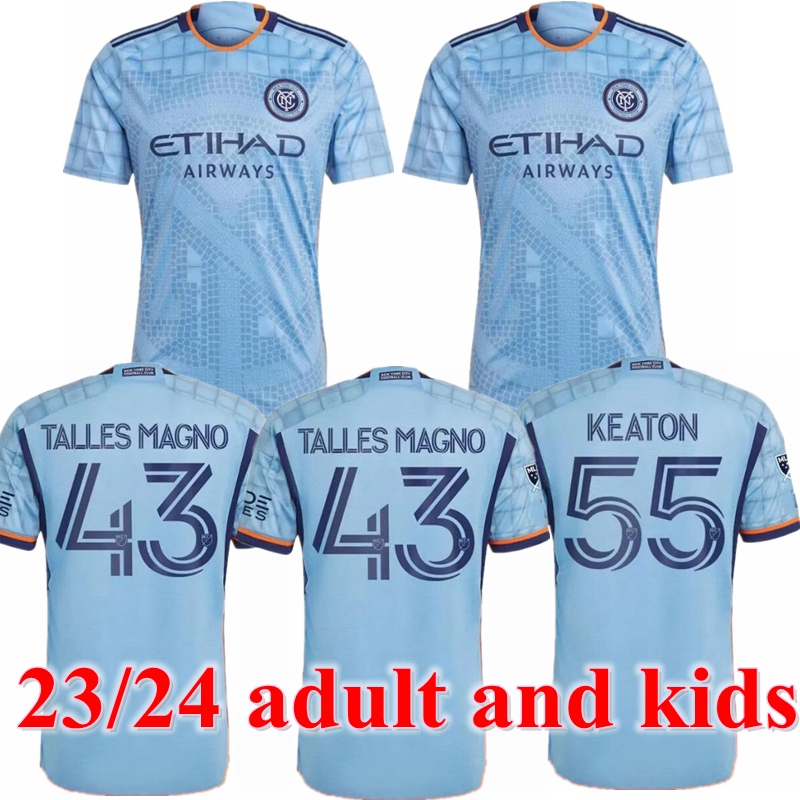 

New York City Soccer Jersey 2023 FC Home Away NYCFC 22 23 24 MLS Football Thirts Thiago Moralez Castellanos Heber Morales Talles Magno Keaton Fan Player versione 2024, Yellow