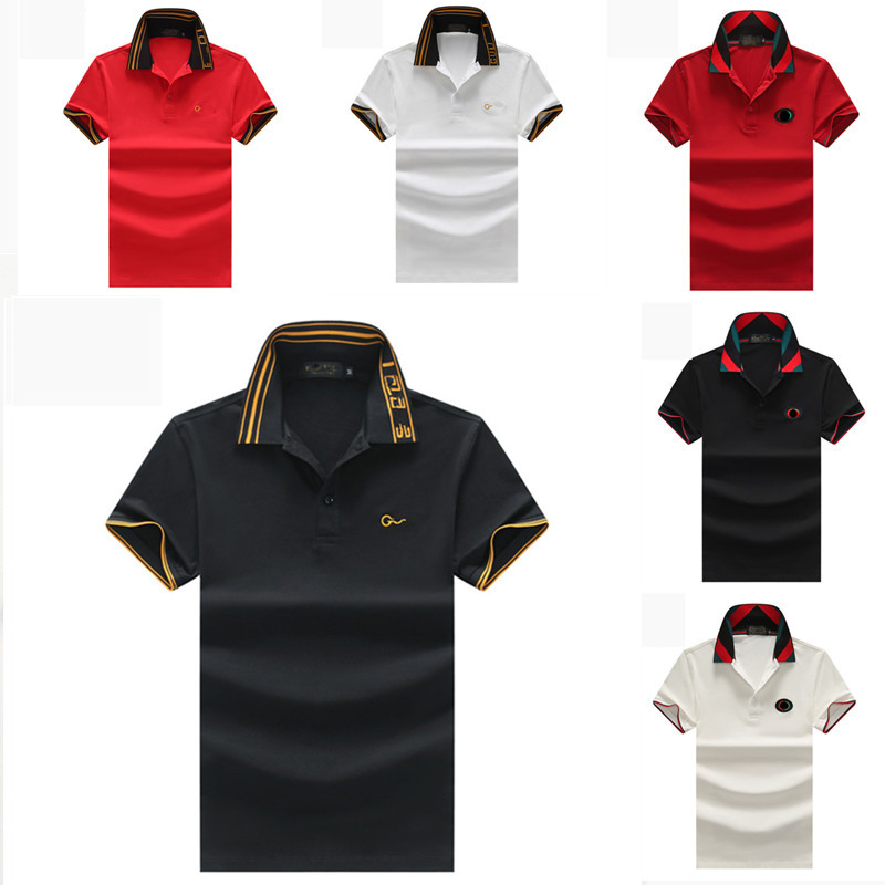 

Designer mens Basic business polos T Shirt fashion france brand Men's T-Shirts embroidered armbands letter Badges polo shirt Womens New, Customize