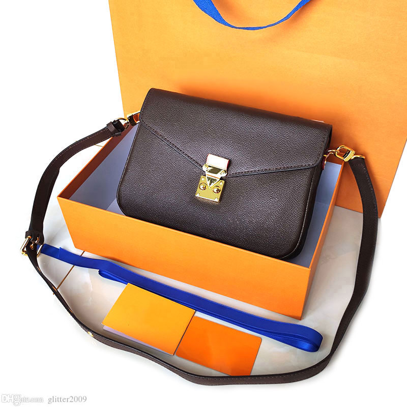 

Fashion Womens Cross Body Bags Genuine Leather Crossbody Messenger Bag Embossing Shoulder Handbags hasp Designers Women Flip Handbag Brown flower wallets