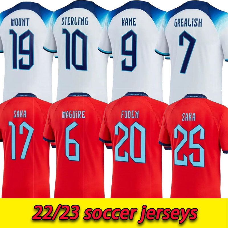 

2022 2023 Angleterre KANE BELLINGHAM soccer jerseys STERLING GREALISH RASHFORD MOUNT FODEN ENGlANDS SANCHO 22 23 national Football shirt Women Men kit uniform, Away+world cup patch women