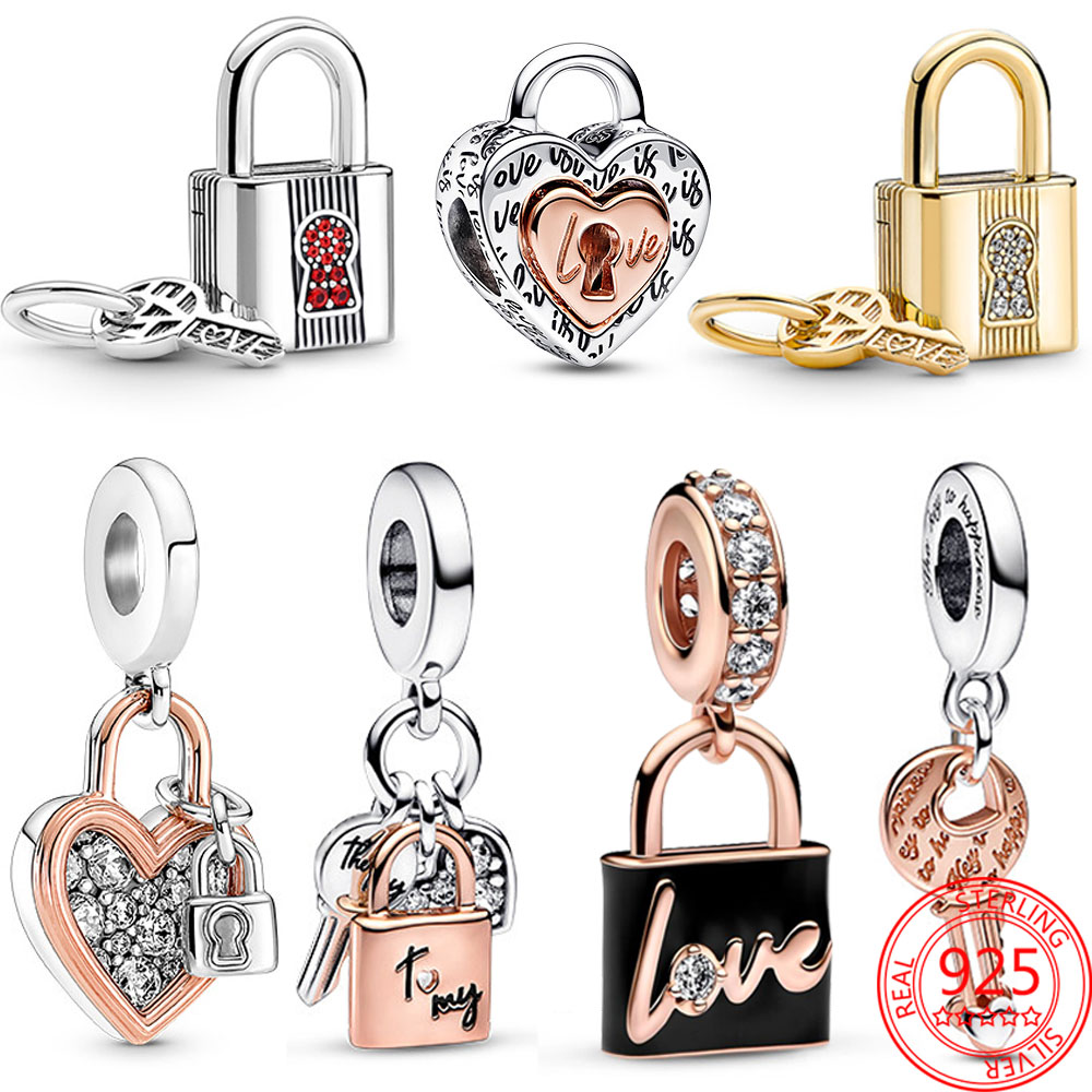 

Pandora Original S925 Sterling Silver Color Hanging Style Key Charm Charm Conforms To Bracelet DIY Fashion Jewelry