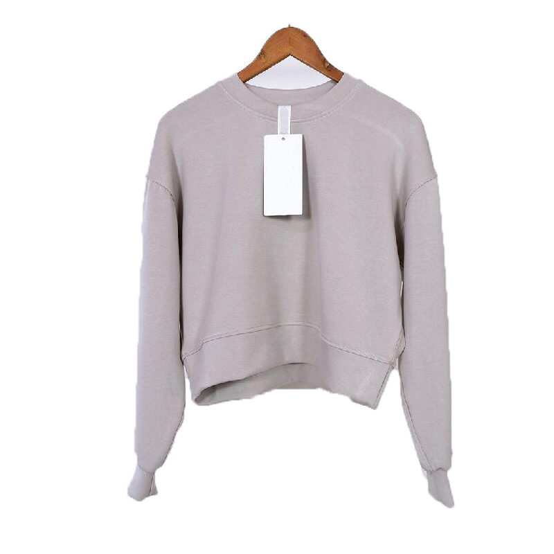 

23SS Womens sports yoga wear sweatshirts zipper designers women sweater sports round neck long sleeve outdoor Trend of the loose sweatshirt winter Girls jacket XS-XL, Sky blue