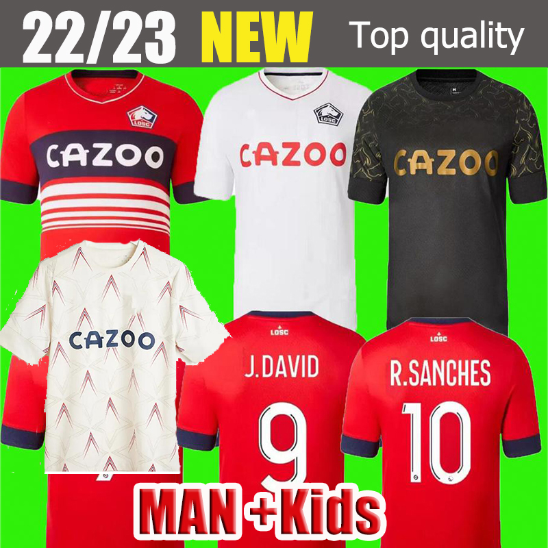 

22-23 LOSC Lille soccer jerseys J.DAVID R.SANCHES BAMBA football shirts ANDRE CELIK BOTMAN jersey home away adult kids kit Maillot de T.WEAH BURAK S-2XL