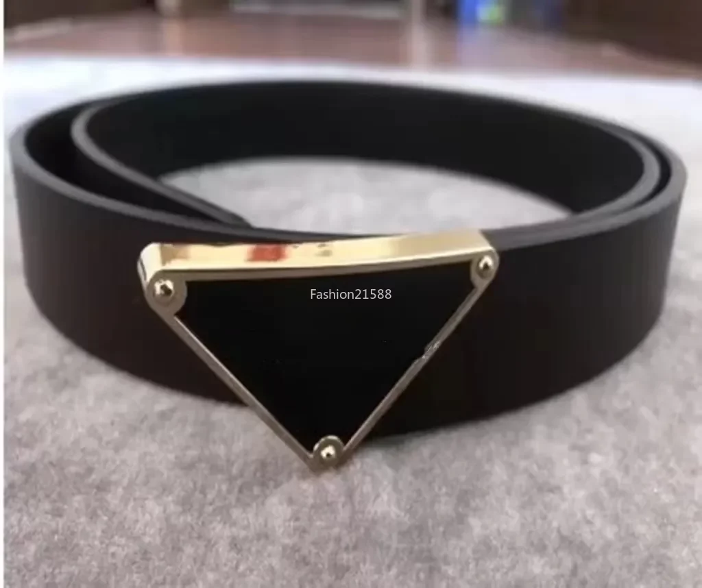 

prad mens Belt for men and women Luxury Womens Mens Belts Fashion Classical Bronze BiG Smooth Buckle Real Leather Strap Black Color dress belt, Customize