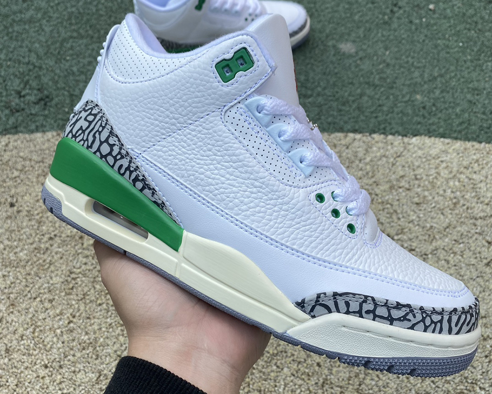 

Jumpman 3 WMNS Lucky Green Basketball Shoes 3s White/Varsity Red-Lucky Green-Cement Grey-Anthracite-Sail Sports Sneakers With Box, #1