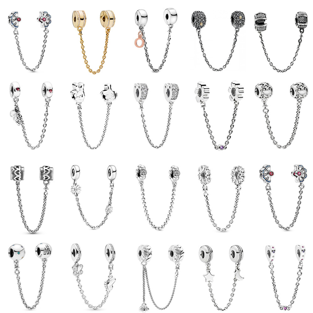 

Pandora Popular 925 Sterling Silver Security Chain Rose Gold Security Chain Suitable for Bracelet Jewelry DIY Luxury Gifts